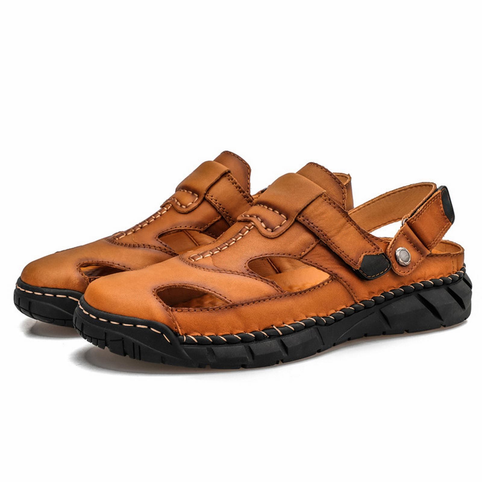 ZTTD Men's Outdoor Casual Sandals Breathable and Lightweight Real