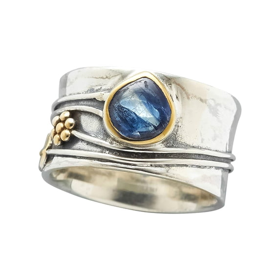 ZTTD Natural Silver Turquoise Ring With Diamonds Simple Fashion Jewelry Popular Accessories for Mother's Day Rings