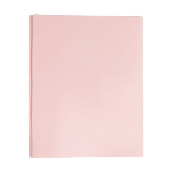 ZTTD Plastic 2 Pocket Folders with 3 Prongs, (1 Pack, Pink), 3-Clasp Folders with Fasteners, Plastic Folders with Pockets and Brads, Letter Size (Z07-Pink)