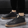 thumbnail image 1 of ZTTD Platform Breathable Waterproof Leather Shoes Casual Sport Shoes Fashion Retro Mens Casual Shoes, 1 of 5