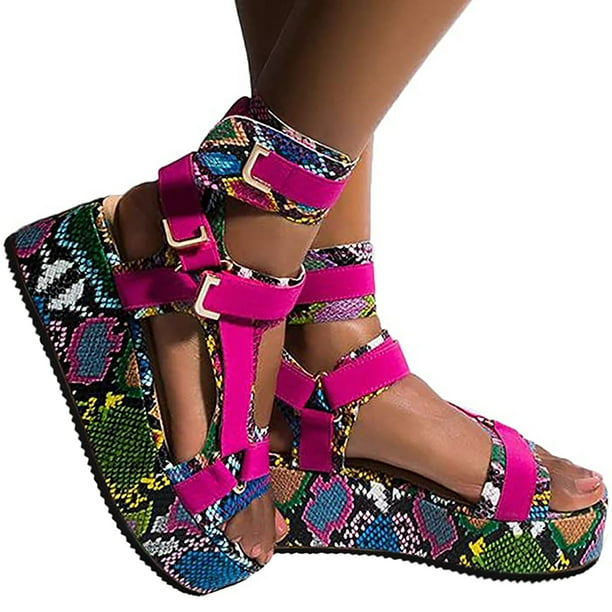 Platform snakeskin sandals best sale