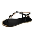thumbnail image 1 of ZTTD Sandals Shoes Open Casual Flats Summer Toe Flops Buckle Flip Womens Roman Strap Women's Slipper A, 1 of 2