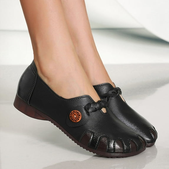 ZTTD Shoes Casual Shoes Sole Women's Soft Soft Retro Leather Fashion Flat Women's Casual Shoes