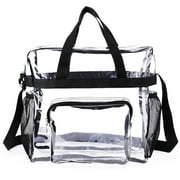 ZTTD Strap and Front Storage Compartment Transparent Lunch Bags for Men and Women for Work