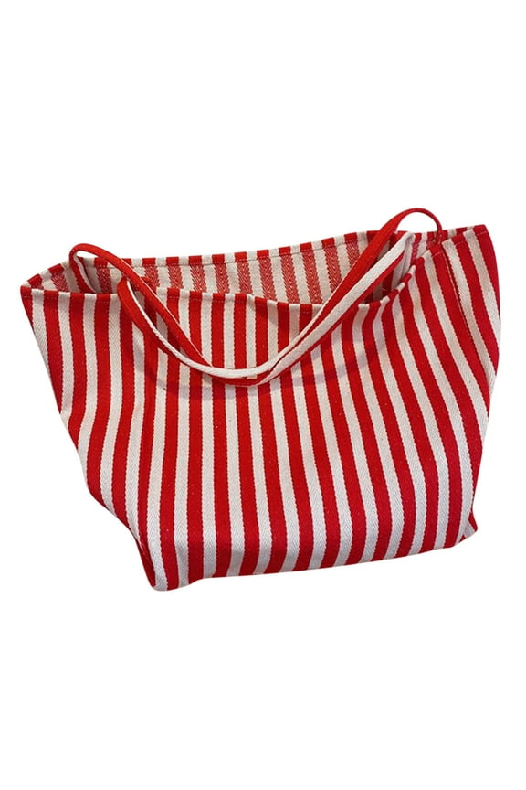 Striped Bag Big Canvas Tote Bag for Women Summer Beach Classical Fabric Soft Large Handbag Female Large Casual Top Handle Bag