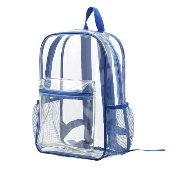 ZTTD Unisex Multi-Functional Clear Backpack, Blue, 26L