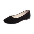 thumbnail image 1 of ZTTD Women Girls Solid Big Size Slip On Flat Shallow Comfort Casual Single Shoes Black, 1 of 4