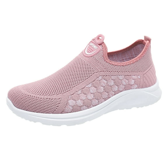 ZTTD Women Sneakers Soft Sole Breathable Sneakers Non Slip Ultra Light Soft Sole Sneakers Breathable Mesh Sneakers Pink