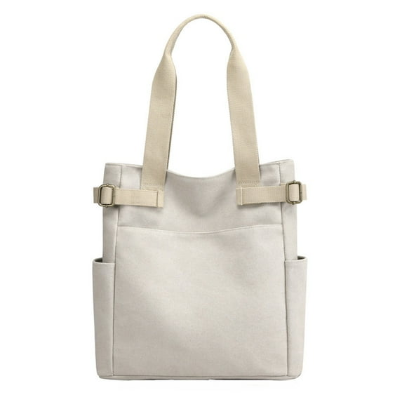 zttd women student casual handbag canvas travel shoulder tote bag for men and women shopping purse bag a