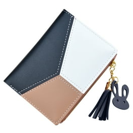No Boundaries Women's Checkered Denim Twist-Lock Wallet