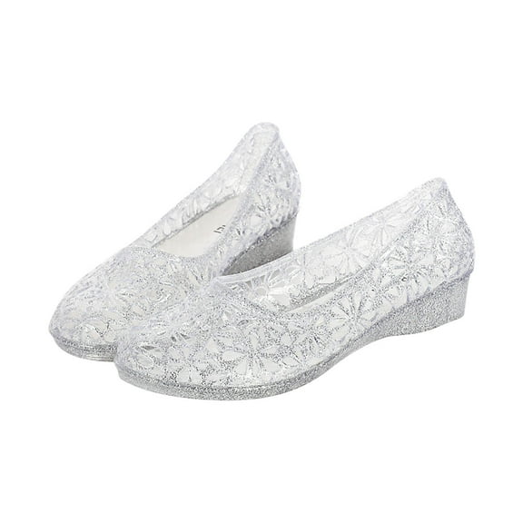 ZTTD Women's Casual Shoes Sandals Breathable Hollow Summer Jelly Women's Casual Shoes Silver