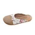 thumbnail image 1 of ZTTD Women's Fashion Casual Butterfly Knot Slip On Slides Indoor Home Slippers Shoes White, 1 of 7