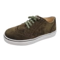 thumbnail image 1 of ZTTD Women's Fashion Casual Flock Round Oxford Lace Up Flat Single Shoes, 1 of 5