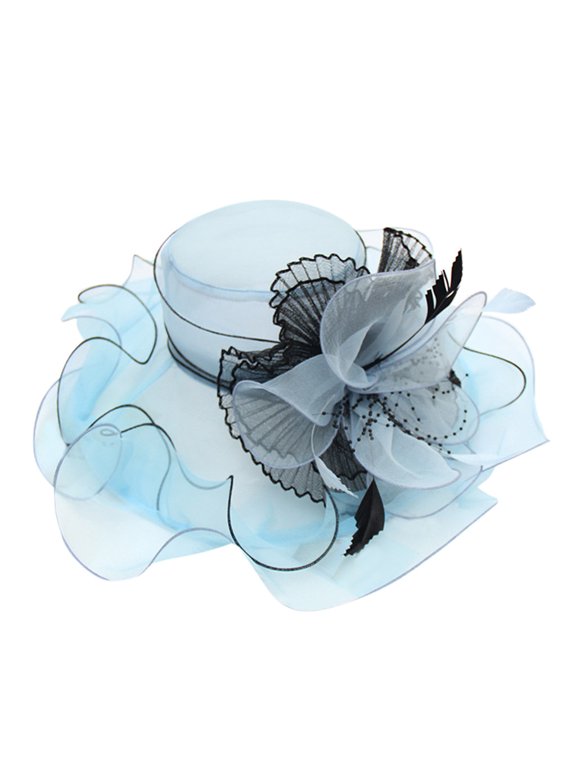 Women's Hair Clip Hat Women Church Cap Wide Brim Summer Sun Hat for Party Wedding Women's Fascinators
