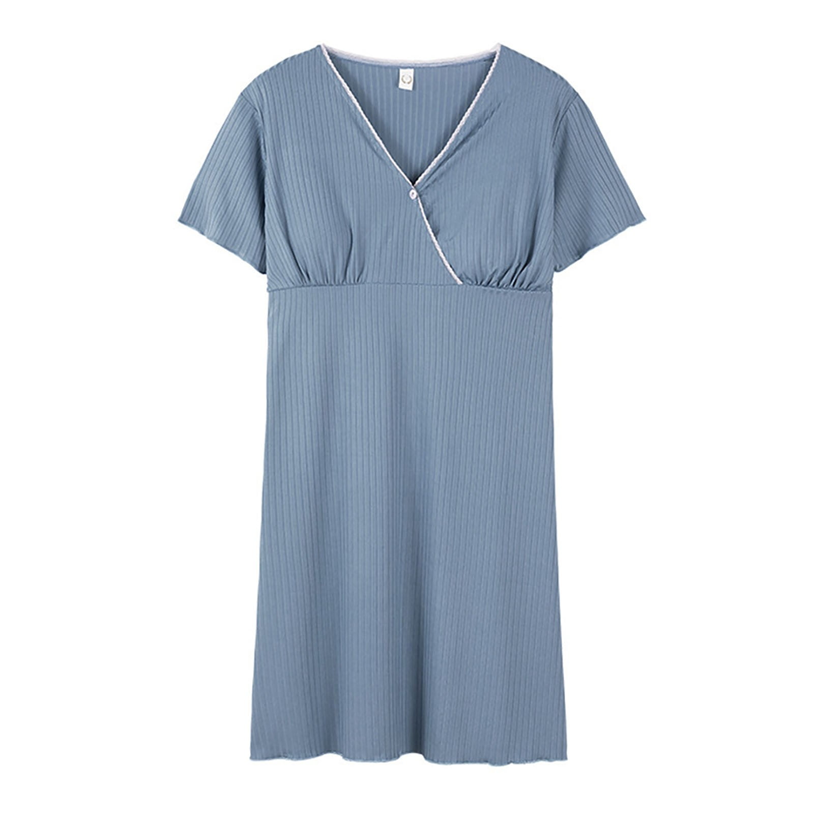 Happy Mama MATERNITY BREASTFEEDING 2-PACK - Nachtjapon - navy graphite melange/donkerblauw