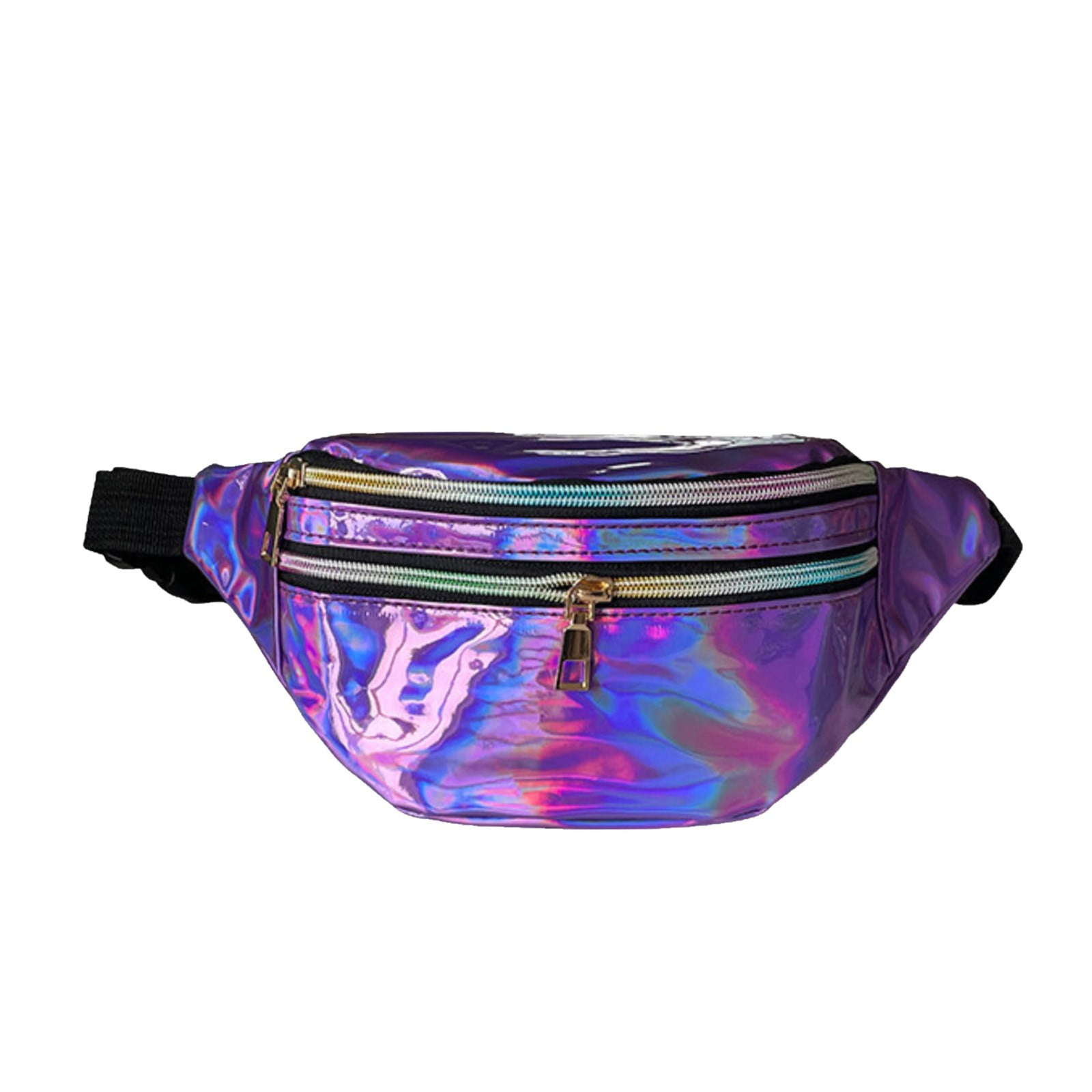 ZTTD Women's Men's Crossbody Bags Waist Bag Men and Women Shiny PU