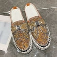 thumbnail image 1 of ZTTD Women's New Spring and Summer Bow Knot Diamond Sequins Semi Slippers Thick Soled Worn Externally Sandals, 1 of 4