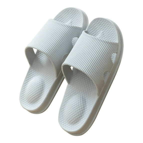 ZTTD Women's Shower Slippers Non Slip Shower Sandals Beach Slippers Indoor Outdoor Slippers Bathroom Shoes Gray