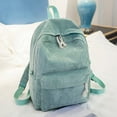 thumbnail image 1 of ZTTD Women's Student Shoulder Corduroy Fashion Casual Backpack Bag Shoulder Bag, 1 of 2