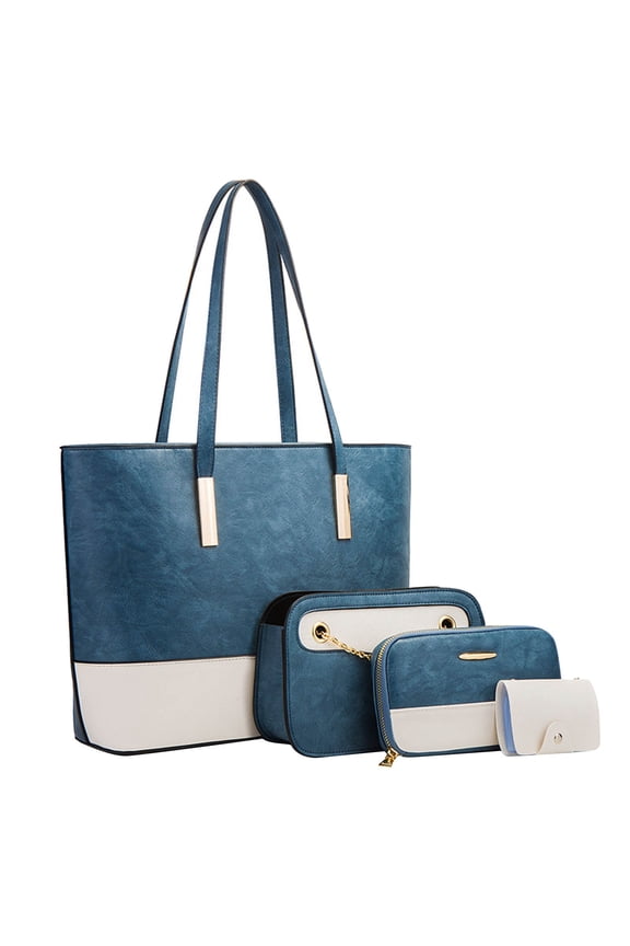 Women's Tote Bags Fashion Lady Leather Four Piece Shoulder Bag Wallet Shoulder Bag Portable Crossbody Bag Women's Bag