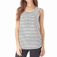 thumbnail image 1 of ZTTD Womens Pregnant Tops Women's Plus Size Striped Tops Convenient Breastfeeding Short Sleeve Tops for Breastfeeding Moms Sleeveless Round Neck T Shirt, Sizes S-2XL, 1 of 8