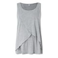 thumbnail image 1 of ZTTD Womens Pregnant Tops Womens Maternity Irregular Soild Hem Tee Shirt Casual Short Sleeve Crew Neck Basic Nursed T Shirt Top Breastfeeding Sleeveless Round Neck T Shirt, Sizes S-2XL, 1 of 7