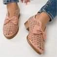 thumbnail image 1 of ZTTD Womens Shoes Ethnic Style Small Leather Shoes Hollow Breathable Retro Loafers Single Shoes Casual Shoes, 1 of 7