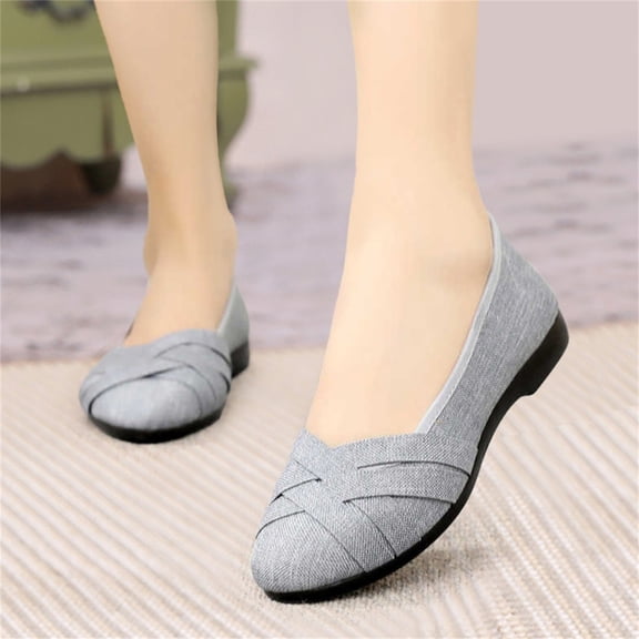 ZTTD Womens Shoes Fashion Shallow Mouth Flat Shoes Breathable Light Soft Bottom Womens Casual Shoes