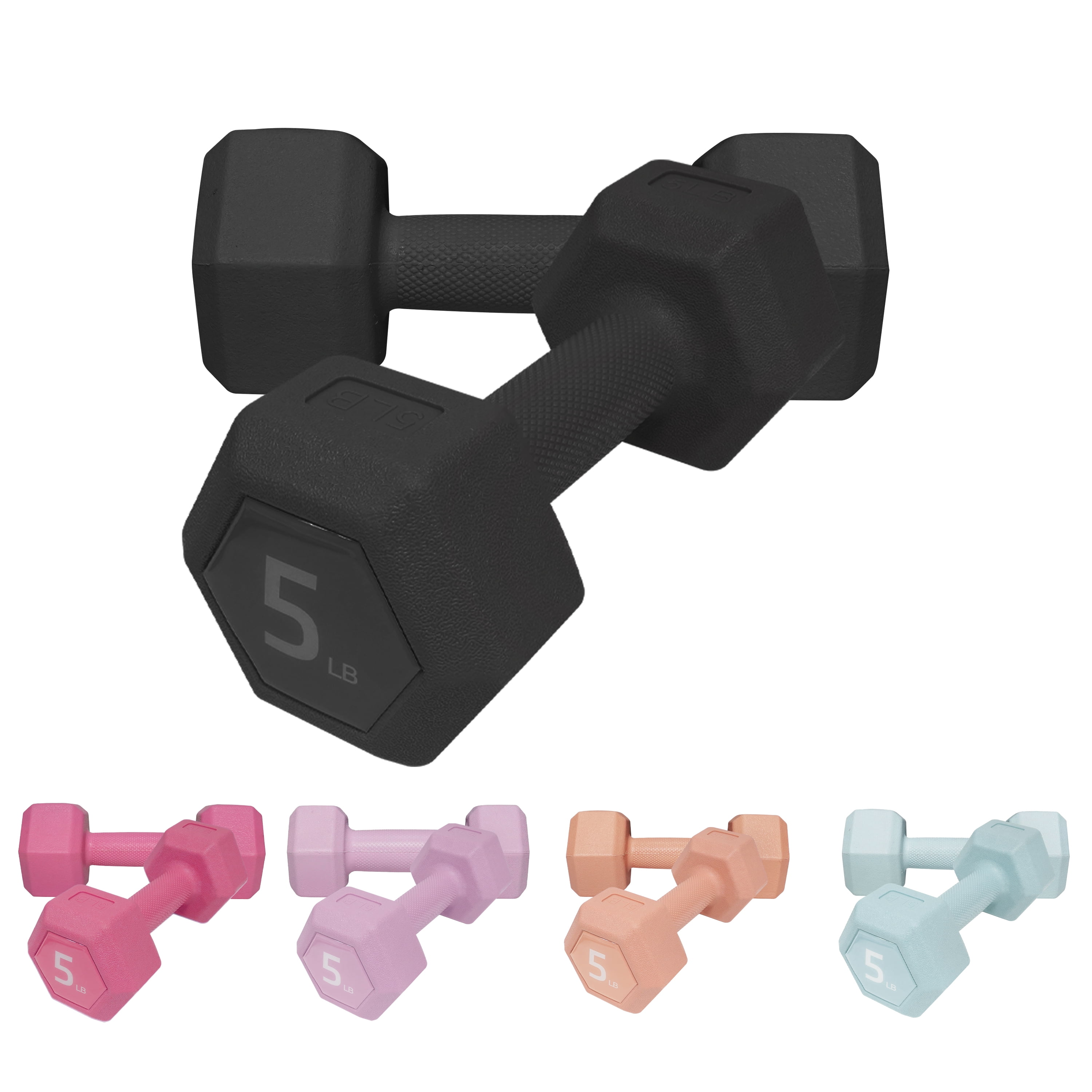 ZTTENLLY Dumbbell Sets, 5 lb, Easy Grip, Pair Hand Weights