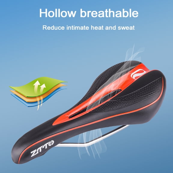 ZTTO Bicycle Saddle Wide Hollow Bike Racing Seat Mountain Road Breathable Lightweight (10.8 inches / 27.5 cm)
