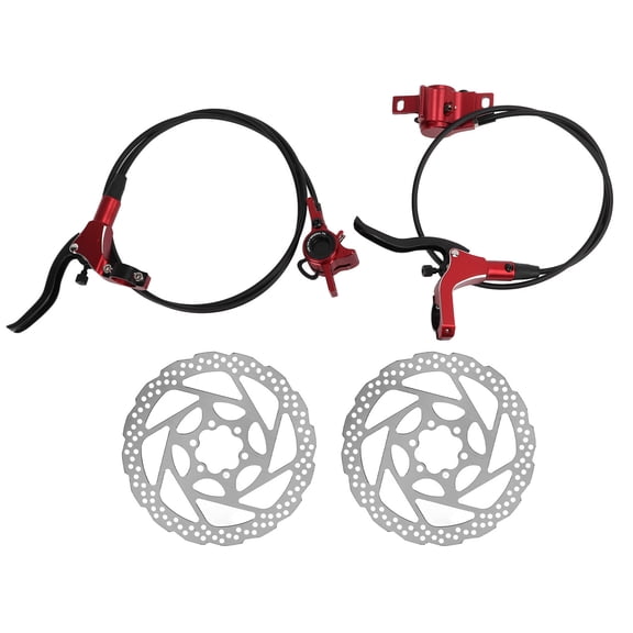 ZTTO Hydraulic Disc Brake Kit for Mountain Bike, Aluminum Alloy Front and Rear Caliper Set, Red