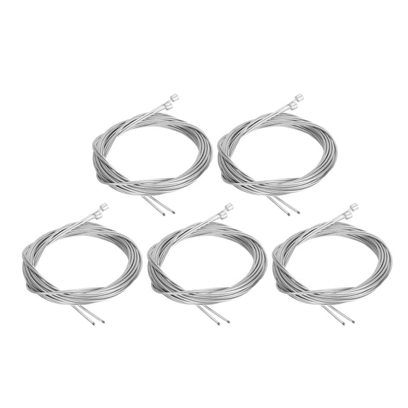 ZTTO Universal Bicycle Shifter Cable Zinc Coated Stainless Steel 2100mm 1.2mm Inner Wire Set for Mountain Road Bike Derailleur Accessory Repair 10 Pcs