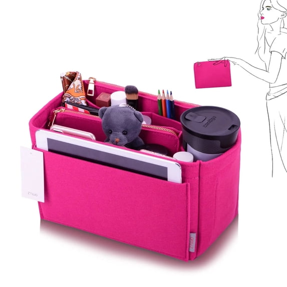 ZTUJO Purse Organizer Insert, Felt Bag Organizer For LV Speedy, Neverfull, Graceful, Tote, Shaper