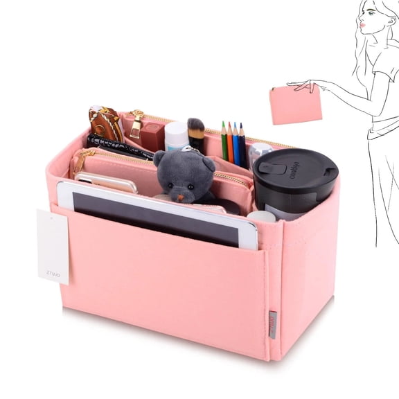ZTUJO Purse Organizer Insert, Felt Bag Organizer For LV Speedy, Neverfull, Graceful, Tote, Shaper