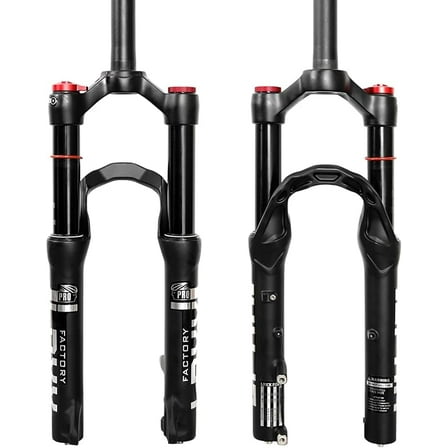 ZTZ 20 inch Bike Air Suspension Fork, 120mm Travel, 9mm QR MTB Fork, 1 1/8" Straight Tube, Manual Lockout, Ultralight Disc Brake Front Fork for Mountain, Touring, Folding, XC Bikes & E-Bikes