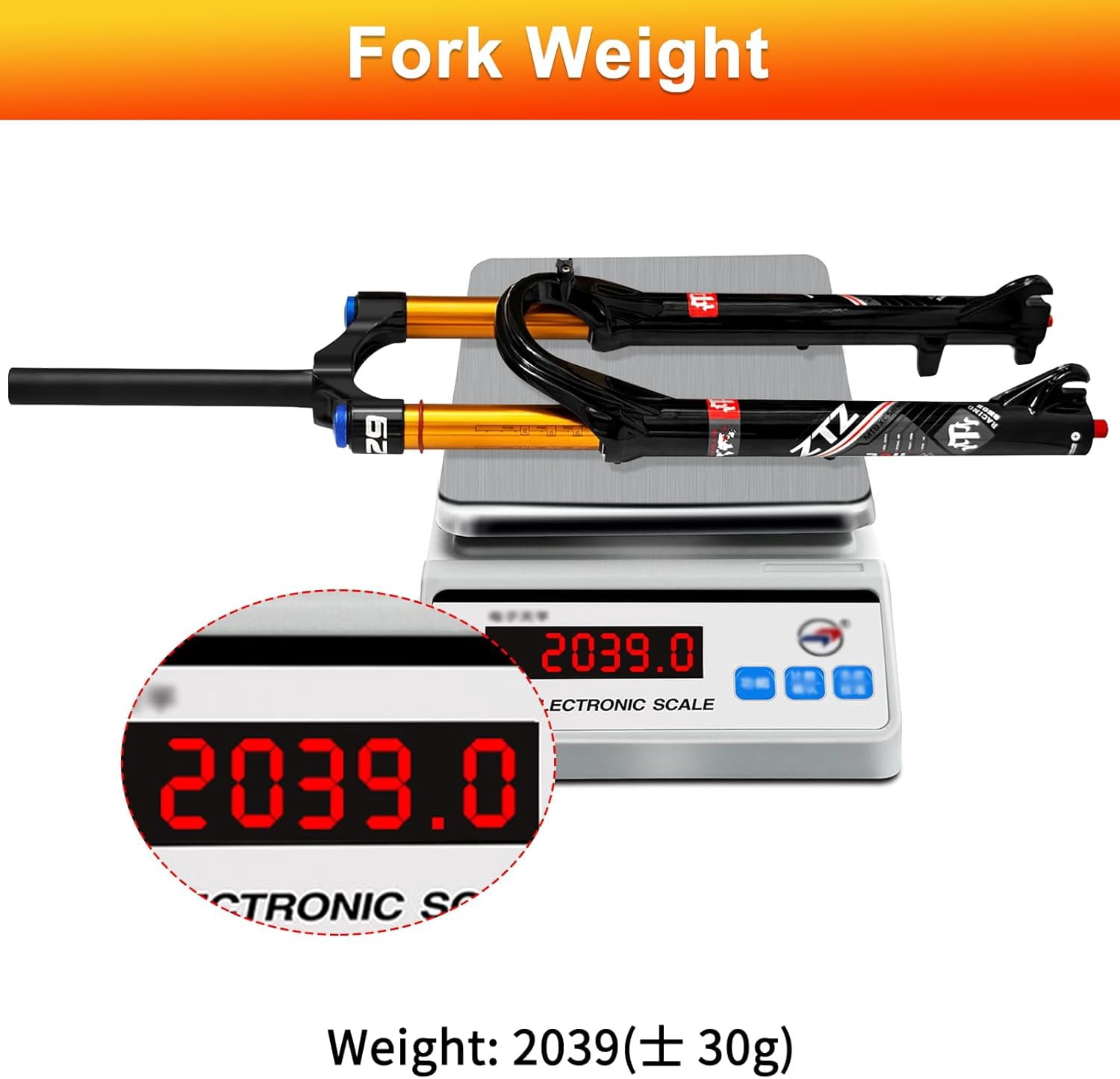 Ztz Racing Forks ZTZ 26/27.5/29 inch MTB Air Suspension Fork, Upgraded 34mm Stanchions ...