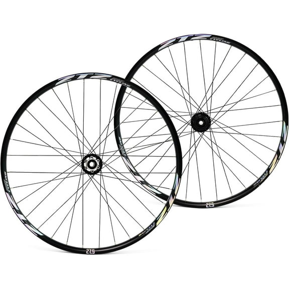 ZTZ 27.5"/29" Thru Axle Boost Mountain Bike Wheelset，Ultralight Aluminum Alloy Rim 32H High Strength Bike Wheels，Front 15 * 110mm Rear 12 * 148mm Disc Brake MTB WheelSet，Fit 8-12 Speed Cassette