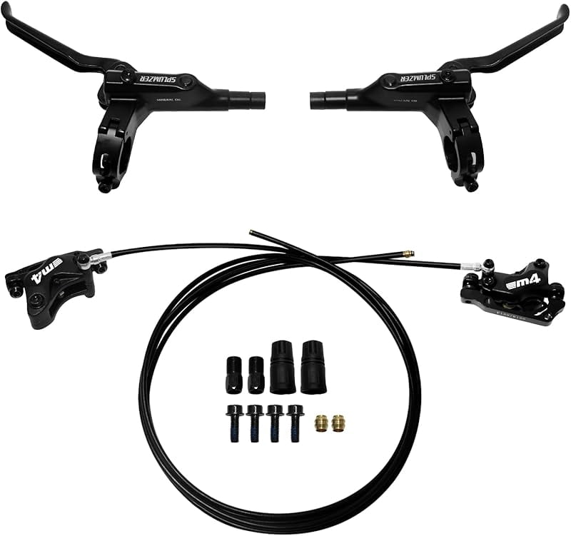 ZTZ 4-Piston Internal Routing Hydraulic Brake Set, Left Front 850mm and ...