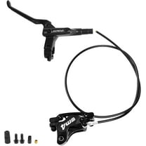 ZTZ 4-Piston Internal Routing Hydraulic Brake Set, Left Front 850mm and Right Rear 1600mm Hydraulic Disc Brake for eBike Mountain Bike,Pre-Bled Hydraulic Brake Kit with Mounting Adapter