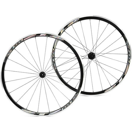 ZTZ 700C Road Bike Wheelset, Ultralight Aluminum Alloy 30mm Road Bike Wheel, 20H Front/24H Rear High-Strength Bike Rims, 700c Clincher, Rim Brake, Compatible 8-12 Speed Cassettes