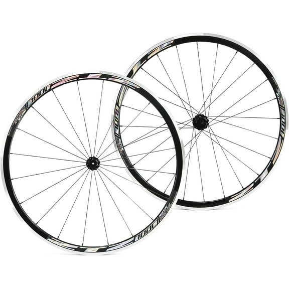 ZTZ 700C Road Bike Wheelset, Ultralight Aluminum Alloy 30mm Road Bike Wheel, 20H Front/24H Rear High-Strength Bike Rims, 700c Clincher, Rim Brake, Compatible 8-12 Speed Cassettes