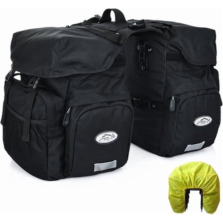 ZTZ Bike Bags for Bicycles Rear Rack, Waterproof Rear Bike Rack Bag with Rain Cover and Reflective Trim