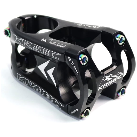 ZTZ Mountain Bike Stem,31.8mm 50mm Bicycle Aluminum Alloy Short Handlebar Stem for Most Bicycle, Road Bike, Mountain Bike, Cycling Handlebar Accessories (Black)