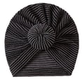 thumbnail image 1 of ZToonmas 0-18M Striped Knotted Baby Turban Hat Cute Ball Top Infant Headwrap Soft Newborn Hair Accessory for Girls, 1 of 2