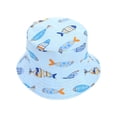 thumbnail image 1 of ZToonmas 0-5Y Kids' Fish Print Bucket Hat Breathable UV Protection Sun Hat Cute Patterned Outdoor Cap for Toddlers, 1 of 3