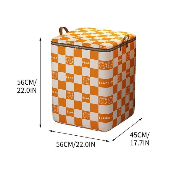 ZToonmas 140L Stackable Fabric Storage Bins With Libs, Extra Large Capacity Storage Bags With Handles & Zipper, Waterproof & Moisture-Proof, Closet Storage Bins, 22" x 17" x 22"