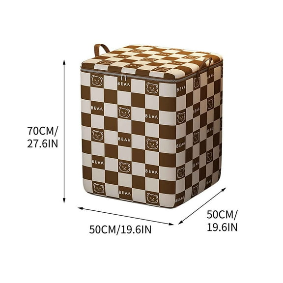 ZToonmas 173L Stackable Fabric Storage Bins With Libs, Extra Large Capacity Storage Bags With Handles & Zipper, Waterproof & Moisture-Proof, Closet Storage Bins, 19" x 19" x 27"