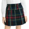 thumbnail image 1 of ZToonmas 2-12 Years Girls' Striped Pleated Mini Skirt Elastic Waist School Uniform Style Skirt for Back to School, 1 of 6