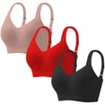 thumbnail image 1 of ZToonmas 3 Packs Women's Wireless Seamless Push-up Comfort Bra Soft Yoga Sports Bra for Daily and Workout Wear, 1 of 8