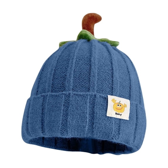 ZToonmas 6 Months‑3 Years Baby Knitted Beanie Cute Pumpkin Shaped Warm Winter Hat Soft Stretchy Toddler Halloween Hat for Infant Boys and Girls